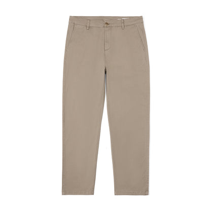 Casual Pants Men's Business Shirt Solid Color Stretch Cotton Cropped Pants Deep khaki GlamzKart
