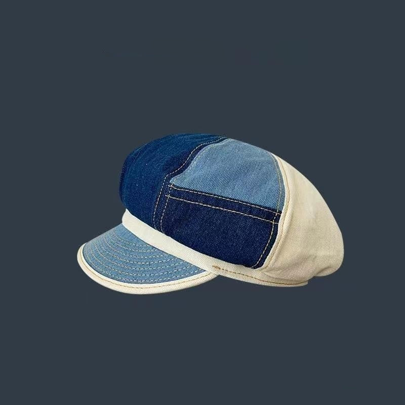 Outdoor Shopping Leisure All-matching Beret Colorblock Octagonal Free Size GlamzKart
