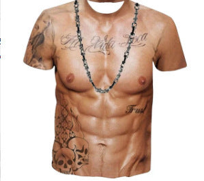 3d Digital Printing Short Sleeve Comfortable T-shirt For Men CUJI01 GlamzKart