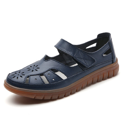 New Plus Size Hollow-out Hole Shoes For Women Dark Blue GlamzKart