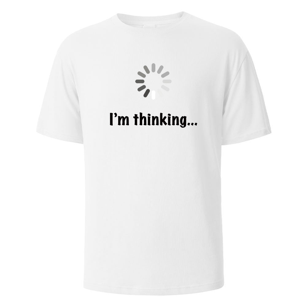 I'm Thinking About Interesting Printed T-shirt White GlamzKart