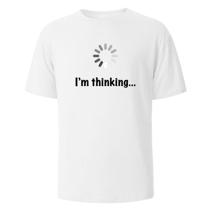 I'm Thinking About Interesting Printed T-shirt White GlamzKart