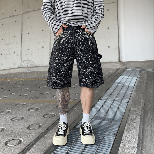 Fashion Work Clothes Gradient Cropped Pants Men GlamzKart