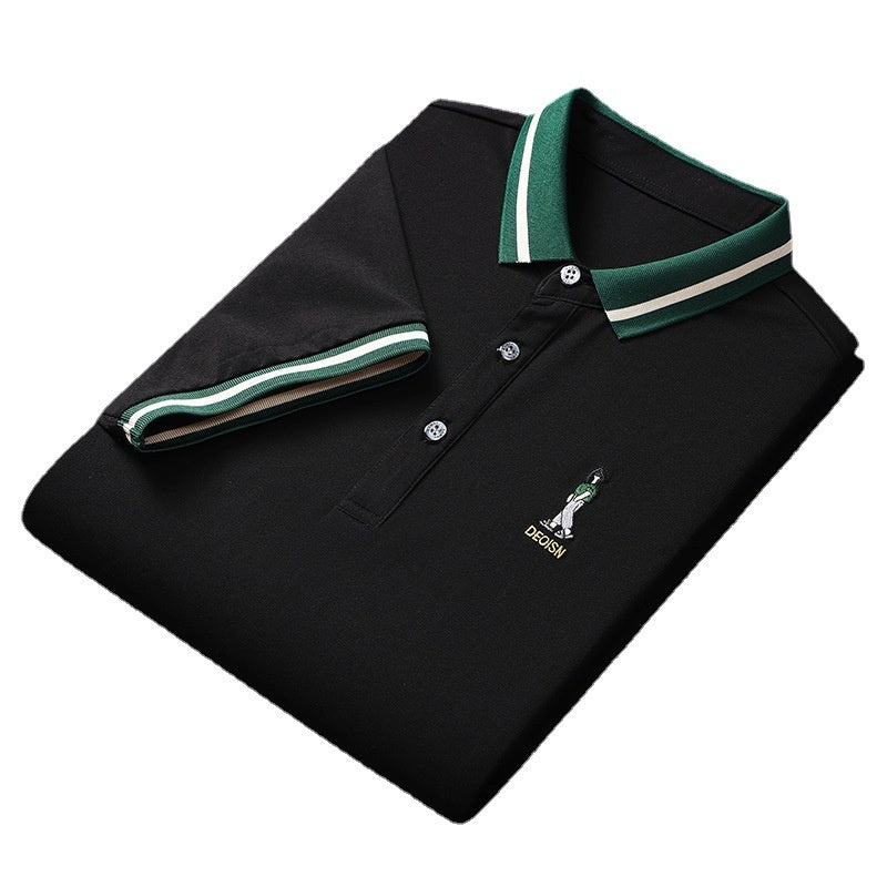 Short Sleeve Men's Lapels Fashion Brand Clothes GlamzKart