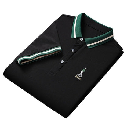 Short Sleeve Men's Lapels Fashion Brand Clothes GlamzKart