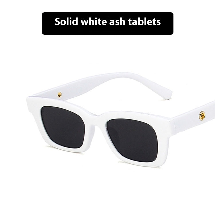 Advanced Ins UV Protection Sun-proof Sun Glasses Picture Solid White And Gray Sheet GlamzKart