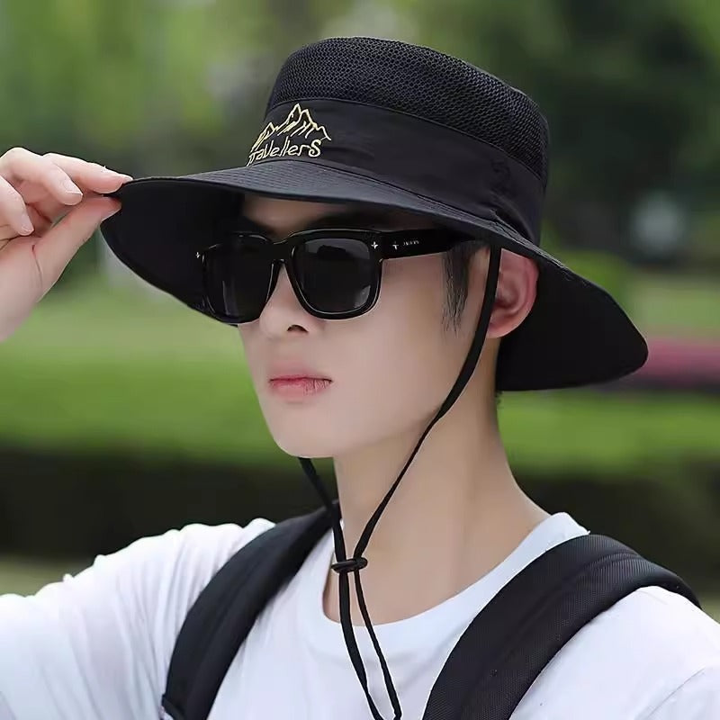 Bucket Hat Men's Summer UV Protection Outdoor Travel GlamzKart
