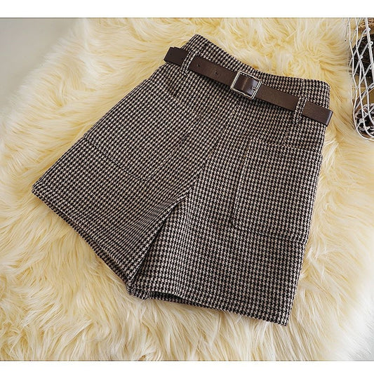 Fashionable All-match Slimming Woolen Wide-leg Pants GlamzKart