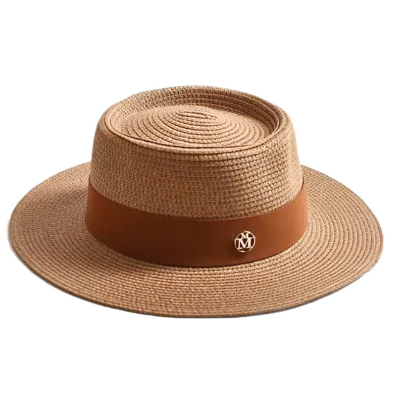 Foldable Beach Seaside Vacation Sun Hat Brown M GlamzKart