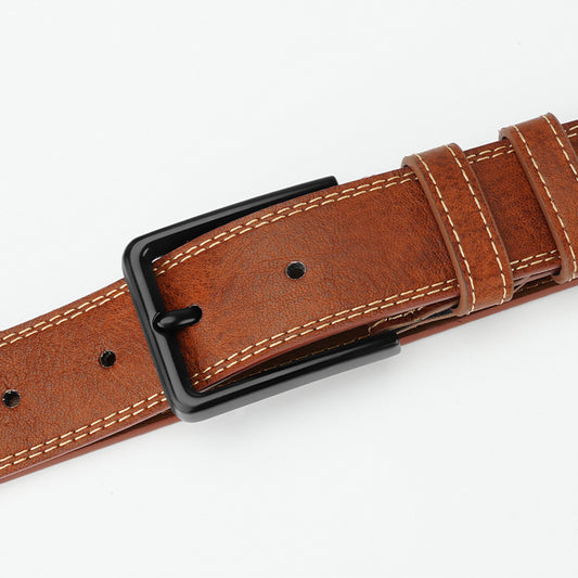 Retro Style Men's Leather Belt Belt New GlamzKart