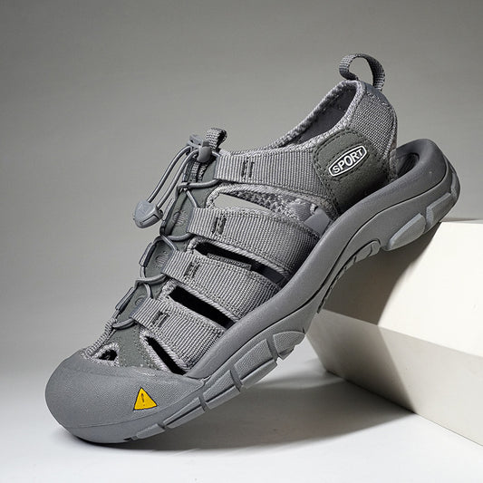 Men's Thick Bottom Toe Cap Beach Upstream Plus Size Outdoor Casual Shoes GlamzKart