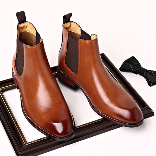 Chelsea Boots Men's Autumn Breathable Pointed Toe GlamzKart