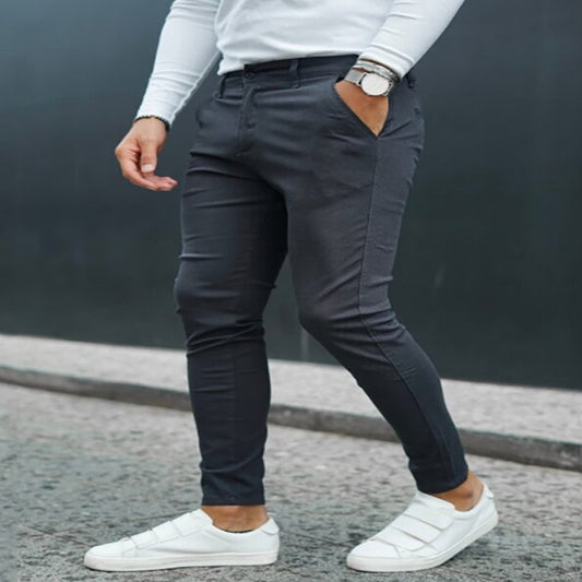 Men's Summer Thin 3D Printed Slim Fit Suit Pants GlamzKart