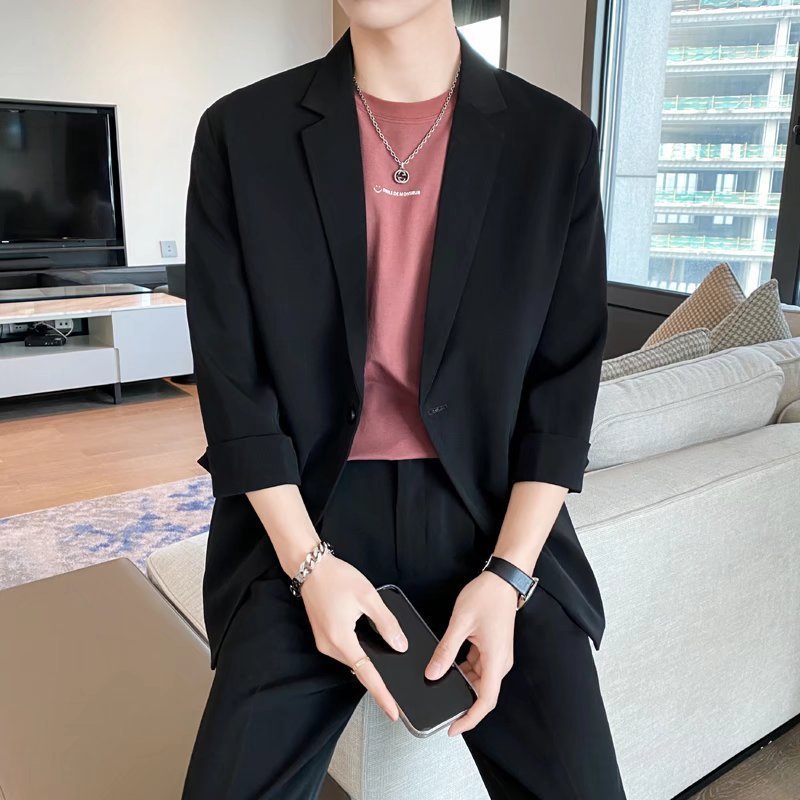 Casual Suit Men's Trendy Baggy Coat Black Suit jacket GlamzKart