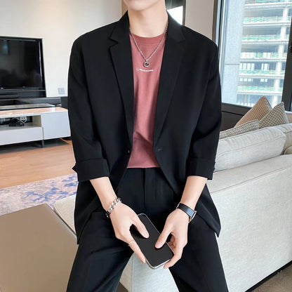 Casual Suit Men's Trendy Baggy Coat Black Suit jacket GlamzKart