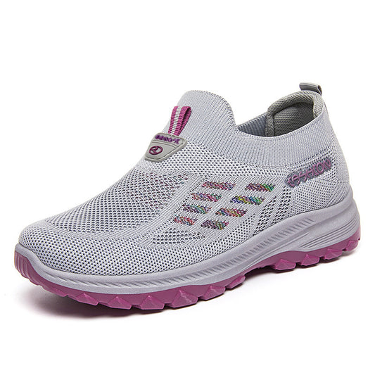 Women's Casual Shoes Flying Woven Lightweight Slip-on Mesh Surface Shoes GlamzKart
