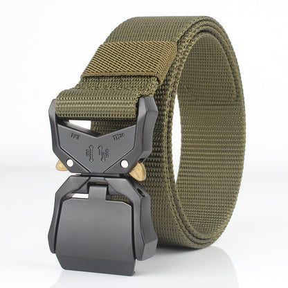 Belt Multifunctional Military Training Outdoor Training Tactics Nylon Pants Green 125cm GlamzKart