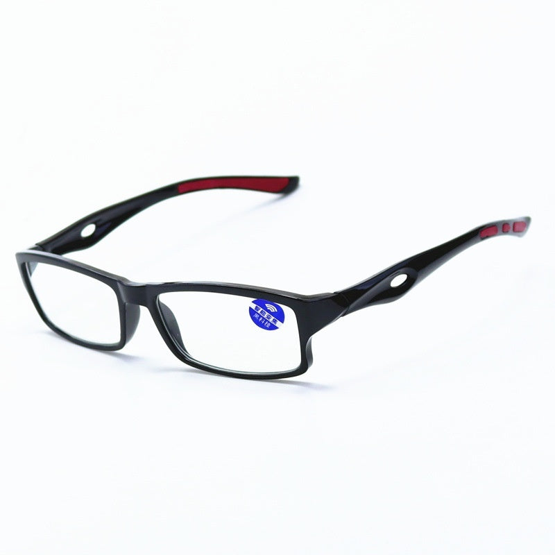 HD Anti-Blue Ray TR Reading Glasses For Middle-aged And Elderly People Intelligent Zoom LH03 Black Frame GlamzKart