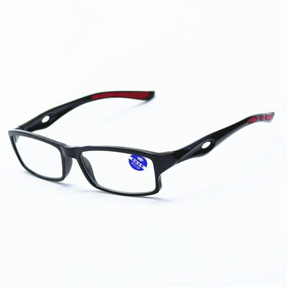 HD Anti-Blue Ray TR Reading Glasses For Middle-aged And Elderly People Intelligent Zoom LH03 Black Frame GlamzKart