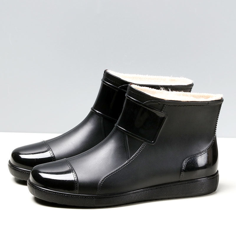 Men's Short Waterproof Plus Size Rain Boots GlamzKart