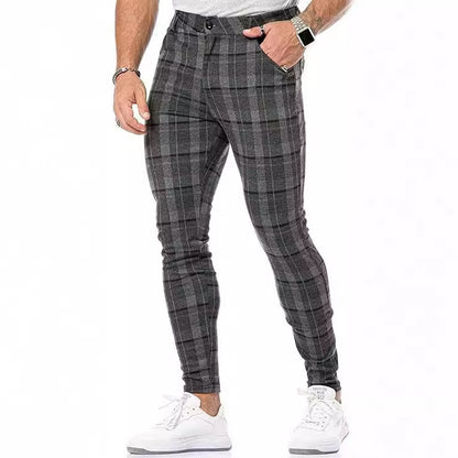 Men's Summer Thin 3D Printed Slim Fit Suit Pants GlamzKart