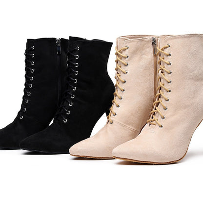 Lace-up Sexy Jazz Special High Heels Short GlamzKart