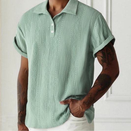 Men's Breathable Hollow-out Lightweight Casual Top GlamzKart