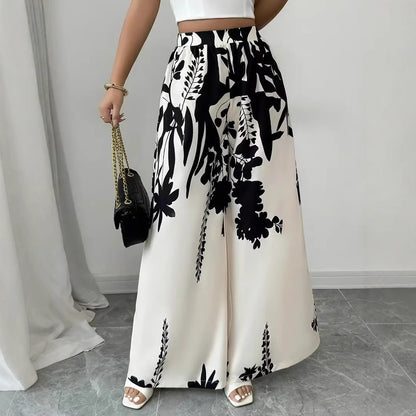 Fashion Printing Lace-up Waist-controlled Slimming Women's Casual Pants GlamzKart