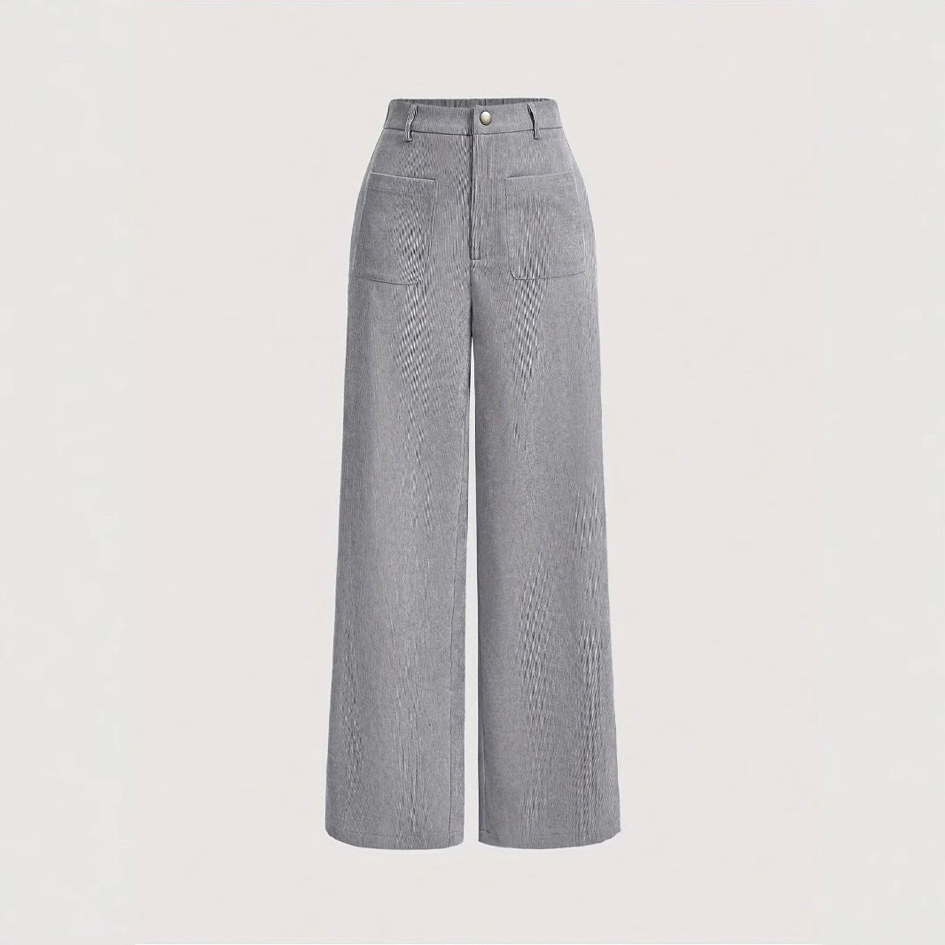 Tall Loose All-matching Corduroy Retro Straight-leg Trousers GlamzKart
