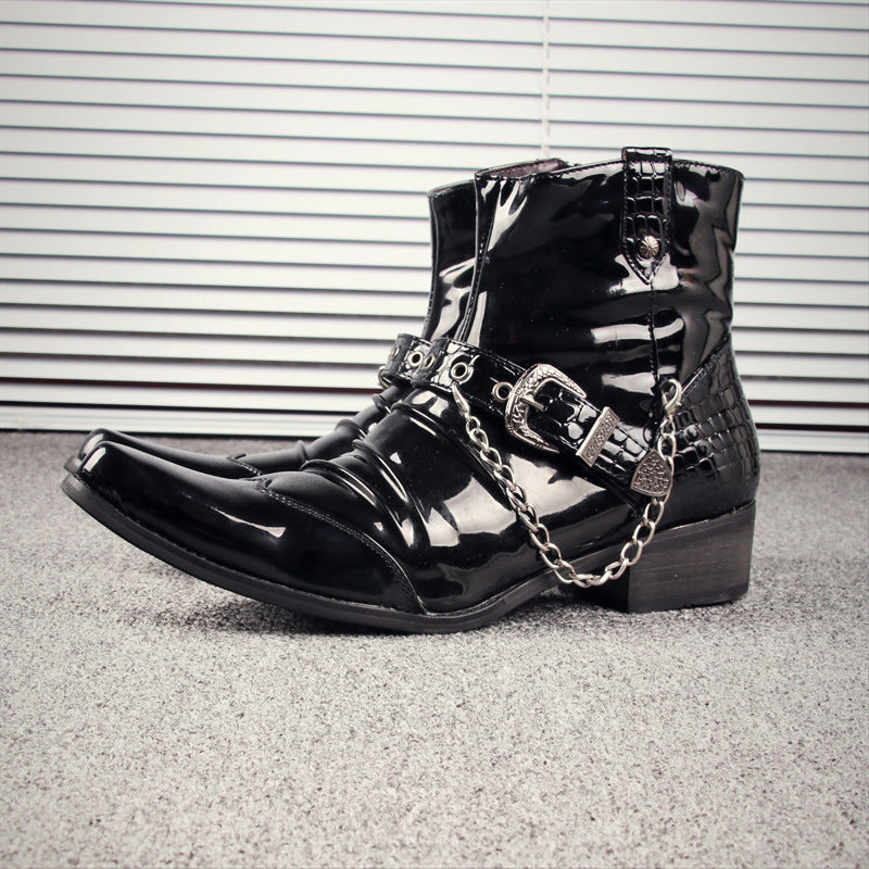 European And American Western Style Martin Boots Pointed Toe GlamzKart