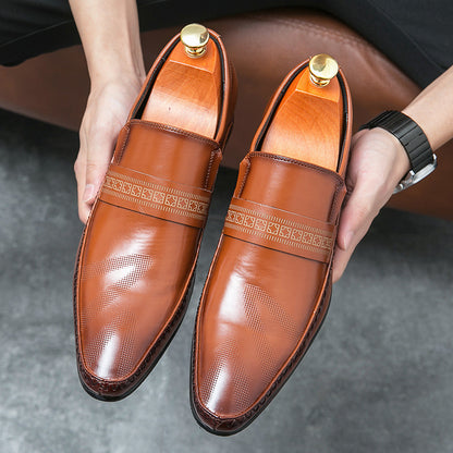 Breathable Business Casual Leather Shoes GlamzKart