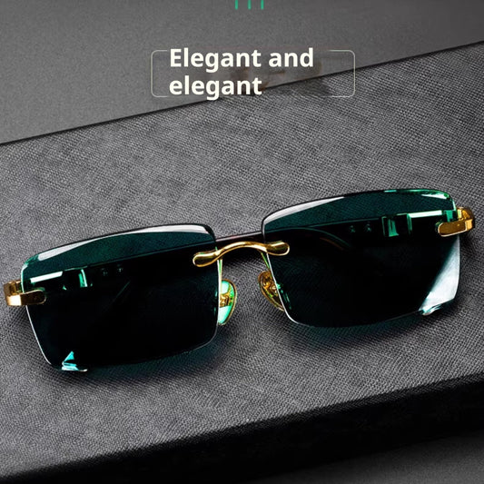 High End Wealth Attracting Dark Green Crystal Glasses GlamzKart