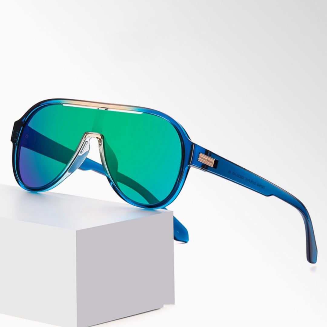 Fashion TR One-piece Large Frame Colorful Polarized Sunglasses GlamzKart