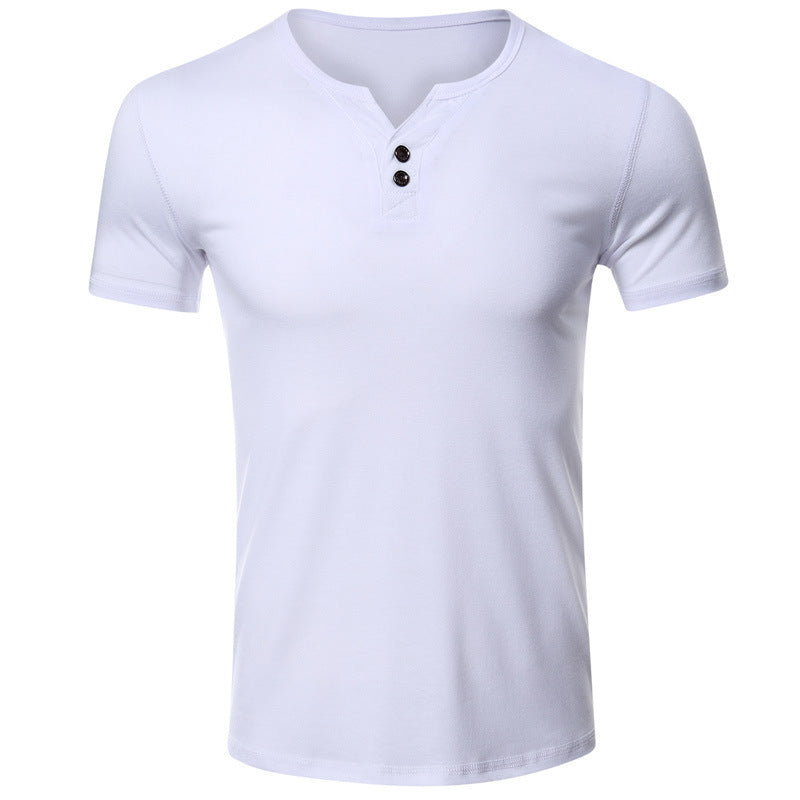 European And American Men's T-shirt American Top White GlamzKart
