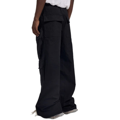 Side Pocket Loose Mop Tooling Flared Casual Pants GlamzKart