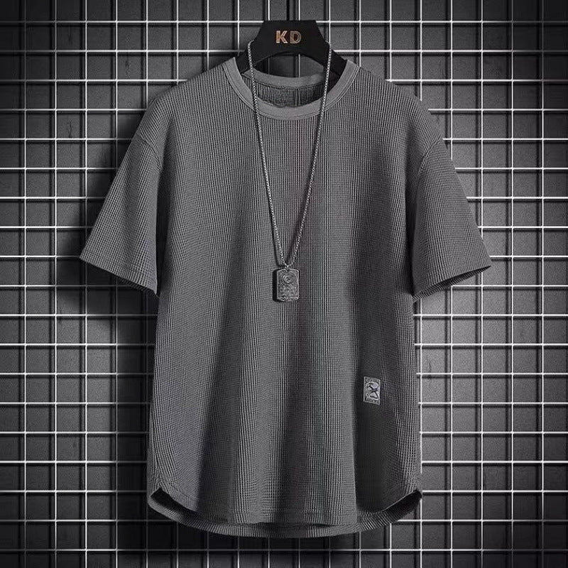 Thin Bottoming Shirt Breathable And Loose Top Dark Gray GlamzKart