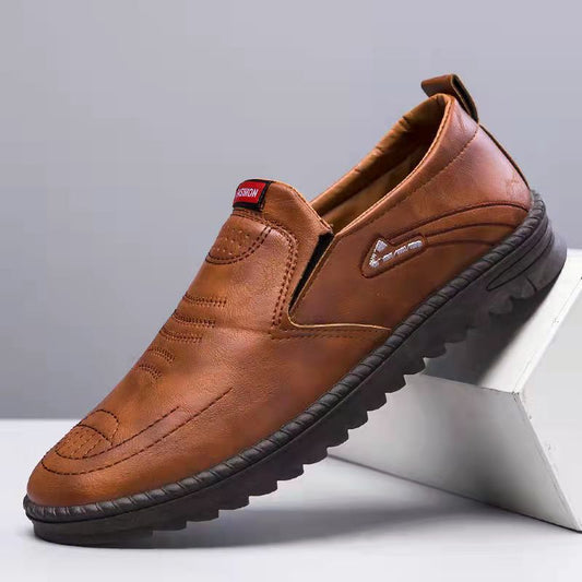 Men's Leather Shoes Spring Leisure Slip-on GlamzKart