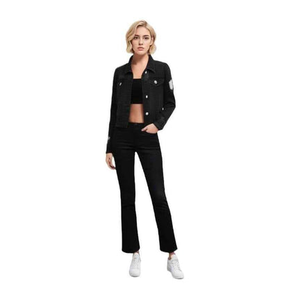 European And American Hole Lining Short Sleeve Women Women's Cowboy Coat