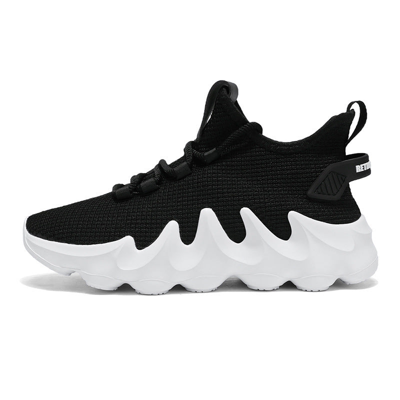 Men's Casual All-matching And Lightweight Breathable Sock-like Shoes Black GlamzKart