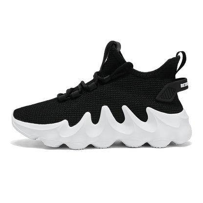 Men's Casual All-matching And Lightweight Breathable Sock-like Shoes Black GlamzKart