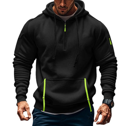 Men's Casual Multi-zipper Arm Pocket Sweatshirt GlamzKart