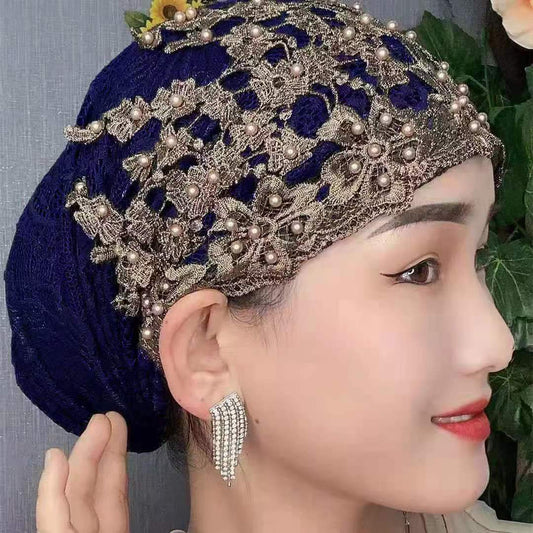 Beaded Cap Scarf Pullover Convenient Toque GlamzKart