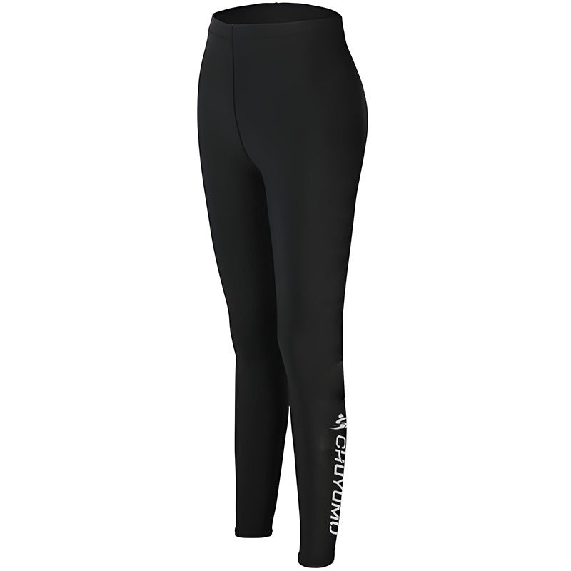 Surfing Suit Men's Long-sleeved Swimsuit Quick-drying Black Small Letters Trousers GlamzKart