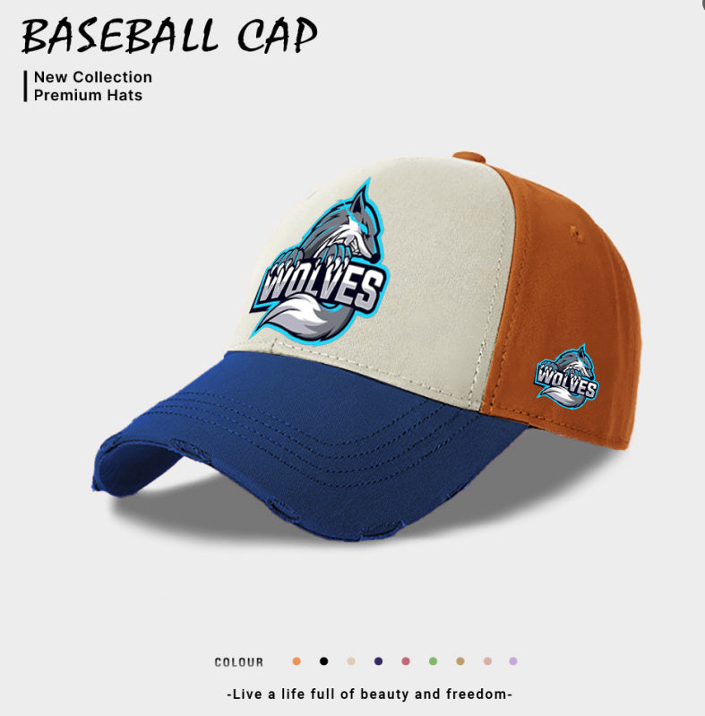 European And American Style Men's Casual Baseball Cap Blue GlamzKart