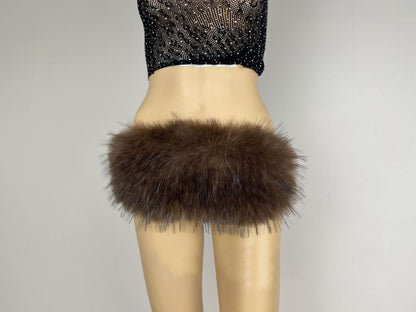 Fur Belt Retro Easy Matching Plush Waist Chain Waist Seal Waist Decorations Style 9 GlamzKart