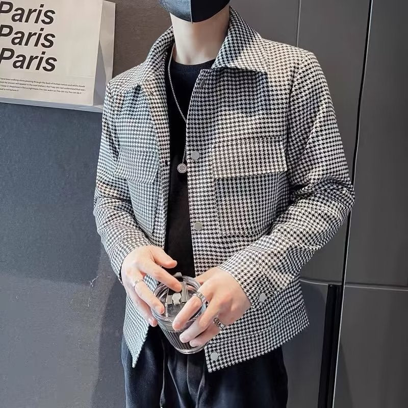 Casual Korean Style Trendy Autumn Wear Jacket White GlamzKart
