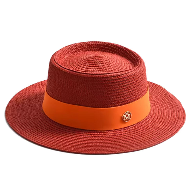 Foldable Beach Seaside Vacation Sun Hat Red M GlamzKart