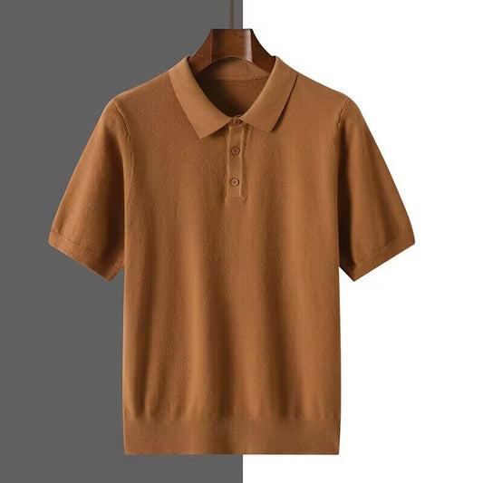Polo Shirt Men's Short-sleeved Business Casual Bottoming Sweater GlamzKart