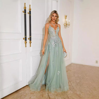 Women Evening Dresses Suspender Dance Dress Long GlamzKart