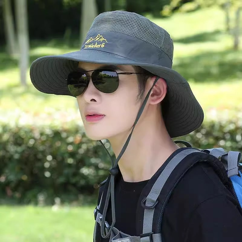 Bucket Hat Men's Summer UV Protection Outdoor Travel GlamzKart